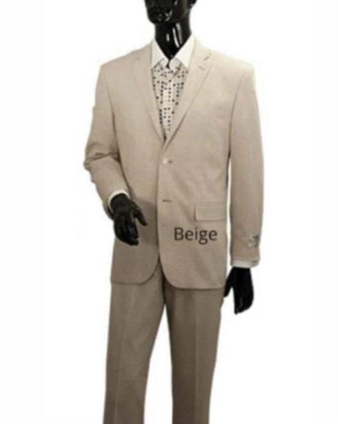 Tan Linen Suit - Mens Tan Linen Single Breasted Suit