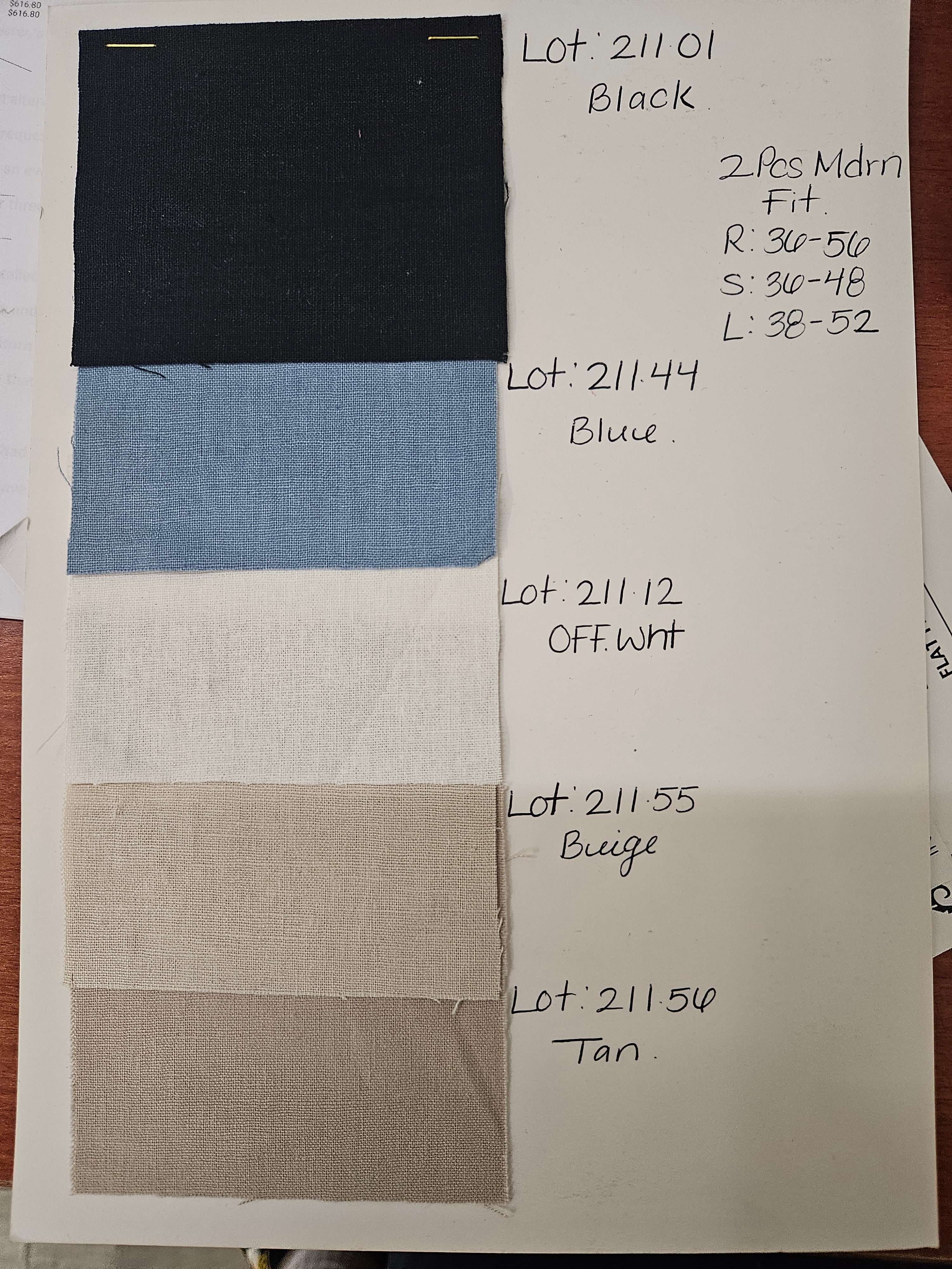 Linen Wedding Suit - Summer Fabric 2 Button Modern Fit No Pleated Pants Jacket + Pants in Color