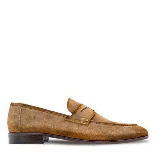 Caro Taupe Suede Penny Loafer for Men by Mezlan – Made in Spain