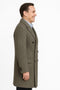 Mens Long Herringbone Wool Overcoat â€“ Classic Double-Breasted Winter Topcoat