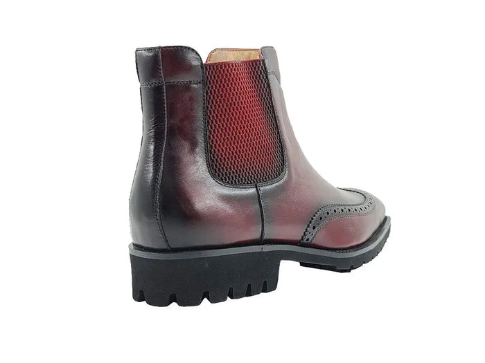 Carrucci Lug Sole Chelsea Boot with Wingtip Toe