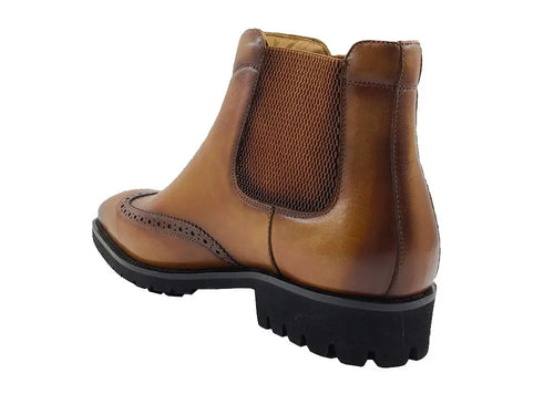 Menâ€™s Lug Sole Wingtip Chelsea Boot