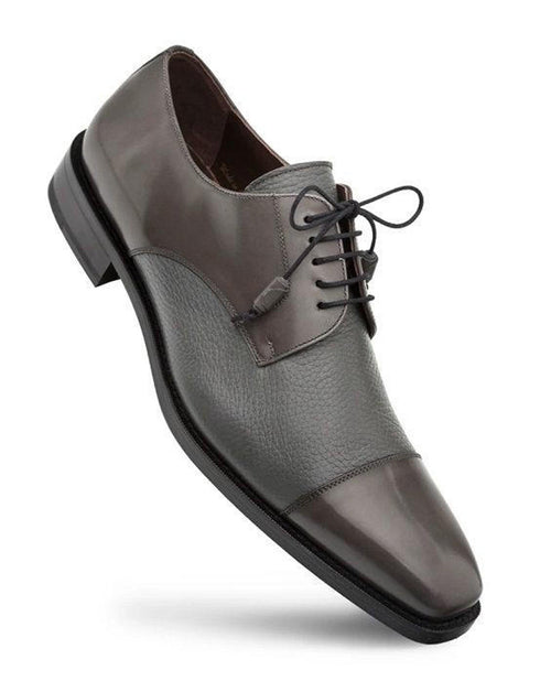 Mezlan Luxury Dress Shoes Gray Designer Cap Toe Soka