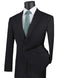 Black Modern Fit 2 Piece Suit Textured Solid with Peak Lapel