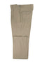 Tiglio Luxe Marbella dress pants. Light tan wool, semi-wide leg, straight cut. Integrated belt, single back pocket with button. Unfinished hem for alterations.
