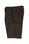 Tiglio Luxe Marbella dress pants. Dark brown, semi-wide leg, and lightweight wool. Smooth texture with a belt loop and metal buckle. One rear pocket with a button closure for a structured fit.
