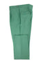 Tiglio Luxe Jade Marbella Dress Pants (TL4015). Semi-wide leg, jade green, wool trousers. Flat front, belt loops, button closure, and a single back pocket. Structured, clean look.