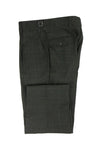 Tiglio Luxe Heather Green with Windowpane Semi-Wide Leg Wool Marbella Dress Pants TL5111