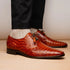 Marco Di Milano Lacio Men's Shoes Brandy Exotic Crocodile Derby Oxfords