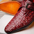 Marco Di Milano Rovigo Men's Shoes Wine Exotic Crocodile Skin Single Monk-strap Loafers