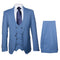 Rossi Man MAX RM1387 Slim Fit 3-Piece Suit – Stylish Solid Blue Formalwear for Men