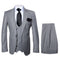 Rossi Man MAX RM1389 Slim Fit 3-Piece Suit – Elegant Solid Grey Formalwear for Men