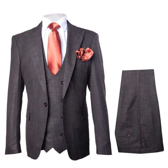 Rossi Man MAX RM1787 Slim Fit 3-Piece Suit Stylish and Elegant Mens Formalwear