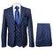 Rossi Man MAX Collection RM1838 – Modern Slim Fit 3-Piece Navy Check Suit for Men