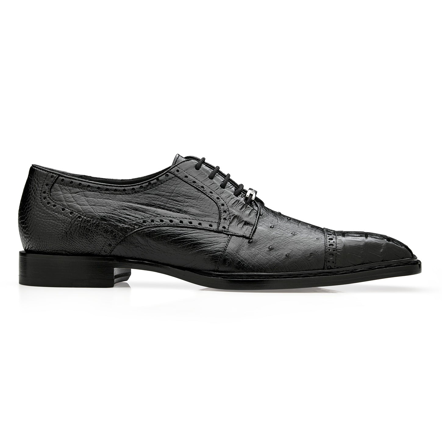 Belvedere Martino Black Genuine Alligator Luxury Shoe