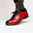 Marco Di Milano Saulo Men's Shoes Black & Red Exotic Ostich / Alligator Casual Sneakers