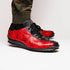 Marco Di Milano Saulo Men's Shoes Black & Red Exotic Ostich / Alligator Casual Sneakers