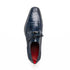 Marco Di Milano Merida Navy Blue Oxfords Lizard & Caiman Crocodile Shoes