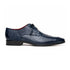 Marco Di Milano Merida Navy Blue Oxfords Lizard & Caiman Crocodile Shoes