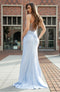 High Couture MJ1023 Long Slit Beaded Formal Prom Dress