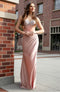High Couture MJ1023 Long Slit Beaded Formal Prom Dress
