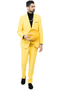 Mens Easter Suit - Jacket and Pants in Summer Color Yellow Modern Fit Light Weight