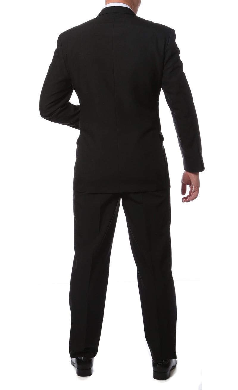 PL1969 Men's Black 2-Piece Suit — Big & Tall Fit, Sizes 38-72 (Short, Regular & Long)