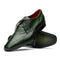 Marco Di Milano Moncalieri Green Genuine Alligator / Cobra Skin Dress Derby Oxfords