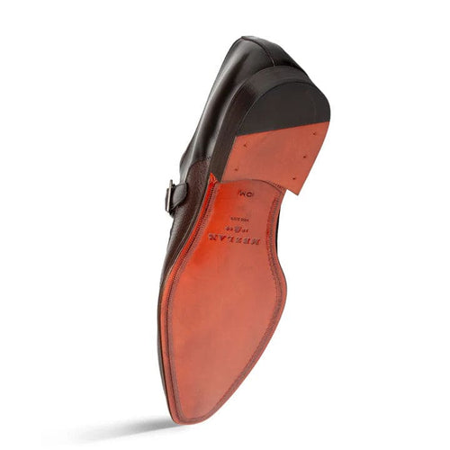 Pego Brown Monk Strap Oxford by Mezlan – Hand-Stained Patina Leather Dress Shoes Made in Spain