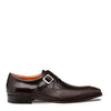 Pego Brown Monk Strap Oxford by Mezlan – Hand-Stained Patina Leather Dress Shoes Made in Spain