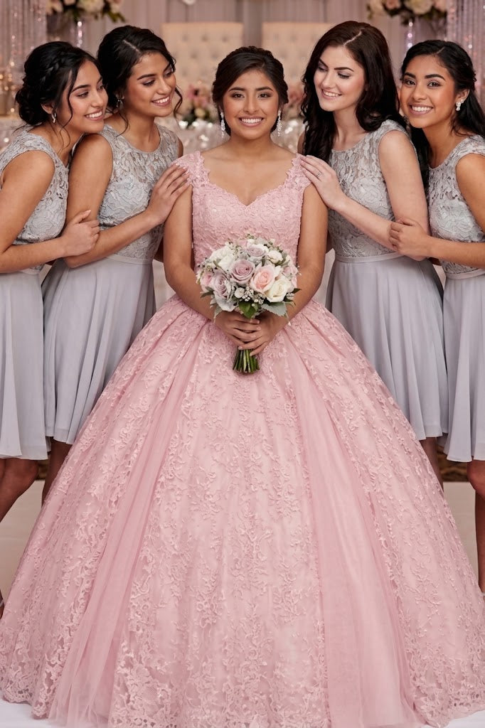 Dama Dresses for Quinceanera in Silver Style MQ1814 Quince Outfit