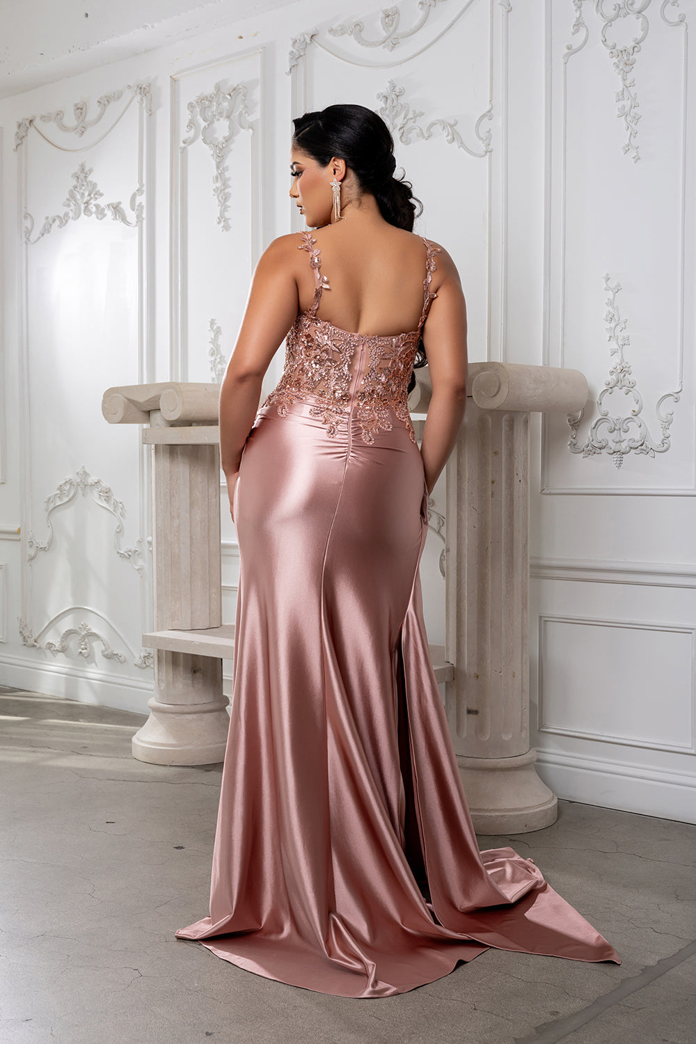 Prom Dress Square Neck Sleeveless Gala Gown By May Queen MQ2145