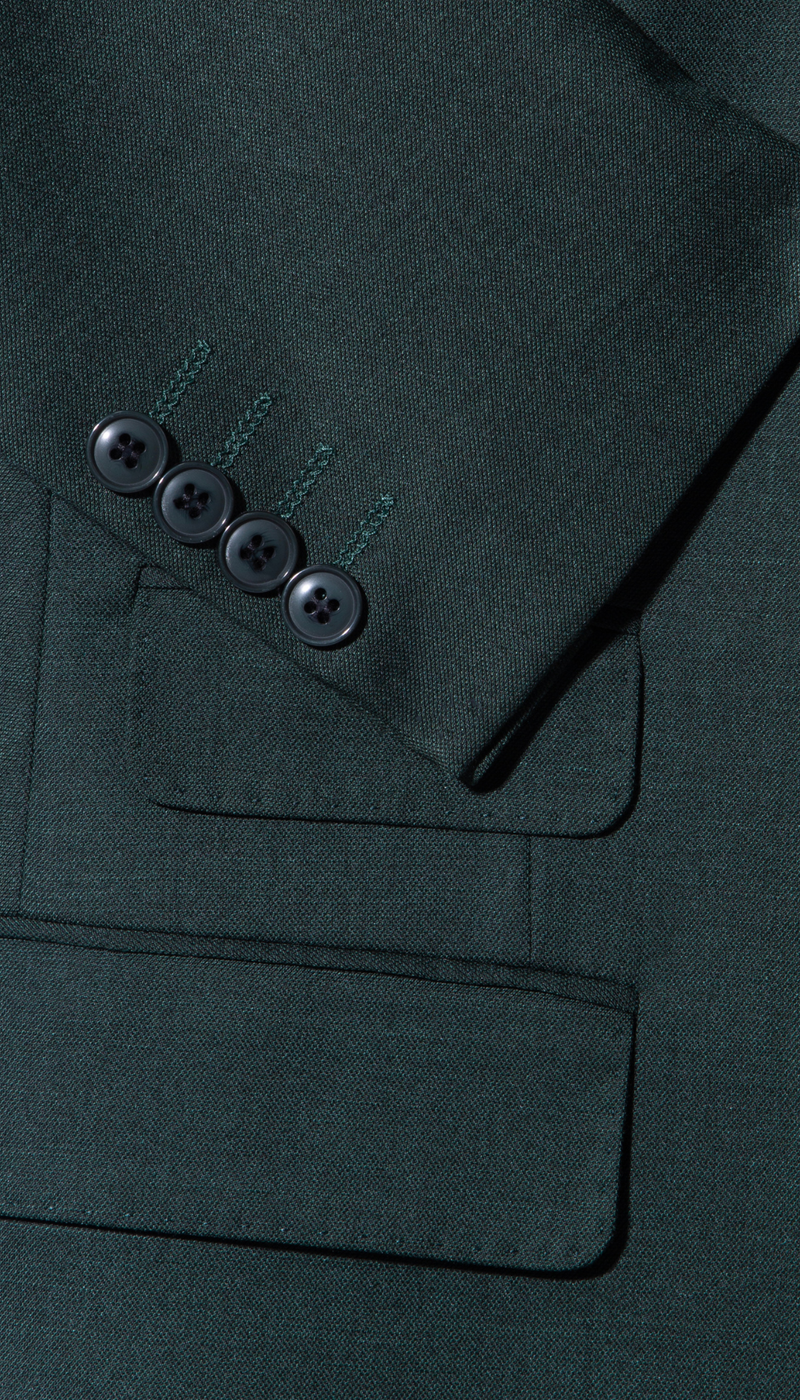Rockford Peak Lapel Double Breasted Suit - Slim Fit (Hunter Green)