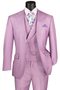 Mens Easter Suit - Jacket and Pants in Summer Color Lavender Sharkskin Modern Fit Light Weight