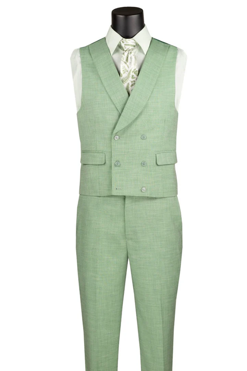 Mens Easter Suit - Jacket and Pants in Summer Color Light Green Modern Fit Light Weight