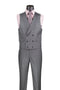 Charcoal Modern Fit 3 Piece Suit with Vest and Adjustable Waist Band Pants