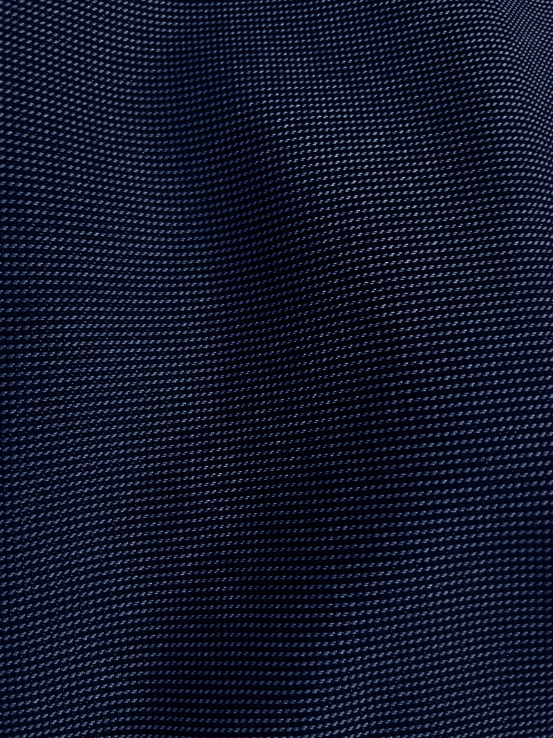 Birdseye Pattern Modern Fit 3 Piece Navy Suit with Contrast Trim