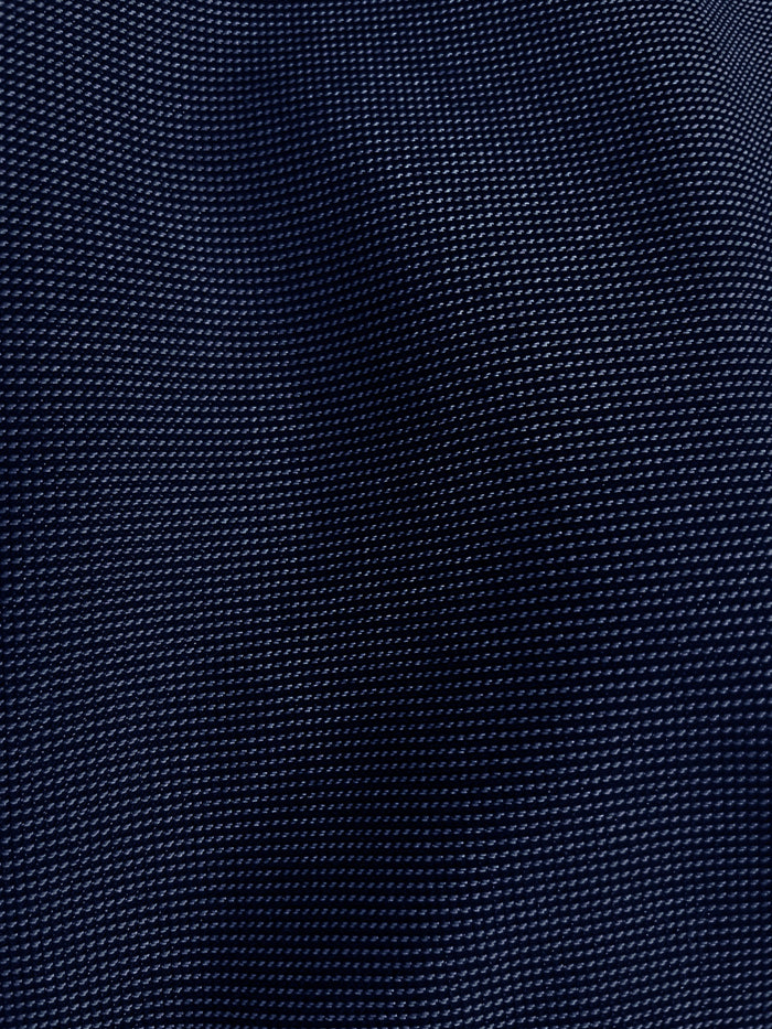 Birdseye Pattern Modern Fit 3 Piece Navy Suit with Contrast Trim