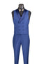 Navy Gold Modern Fit 3 Piece Suit with Matching Bow Tie