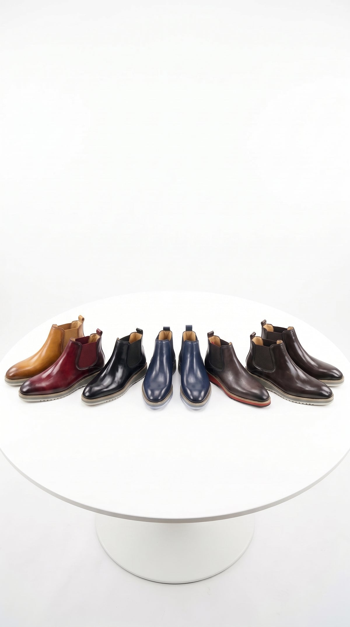 Carrucci Men’s Patina Chelsea Boots, Luxury Dress Casual Ankle Boots in Multi-Color Styles
