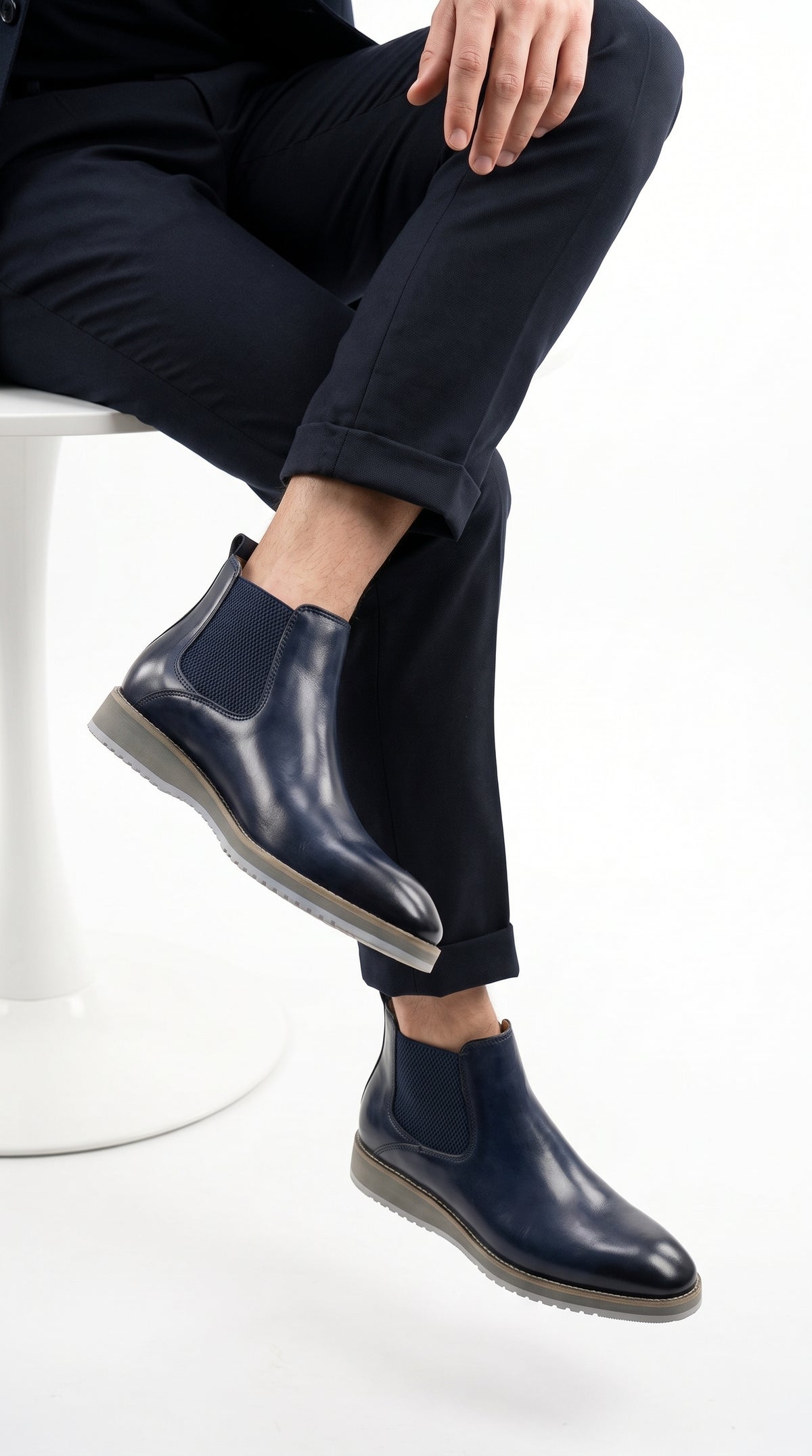 Carrucci Men’s Patina Chelsea Boots, Luxury Dress Casual Ankle Boots in Multi-Color Styles
