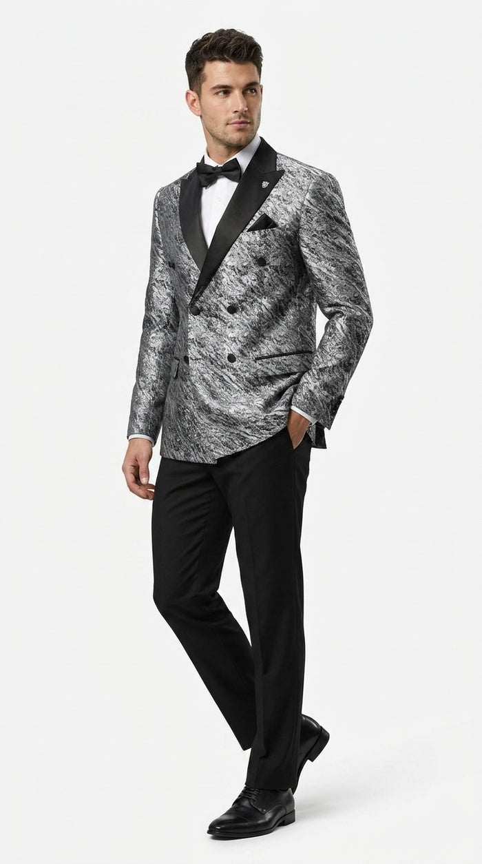 Stacy Adams Men’s High Fashion Pattern Sport Coat, Hybrid Fit Formal Blazer in Red, Silver, Bronze and Purple