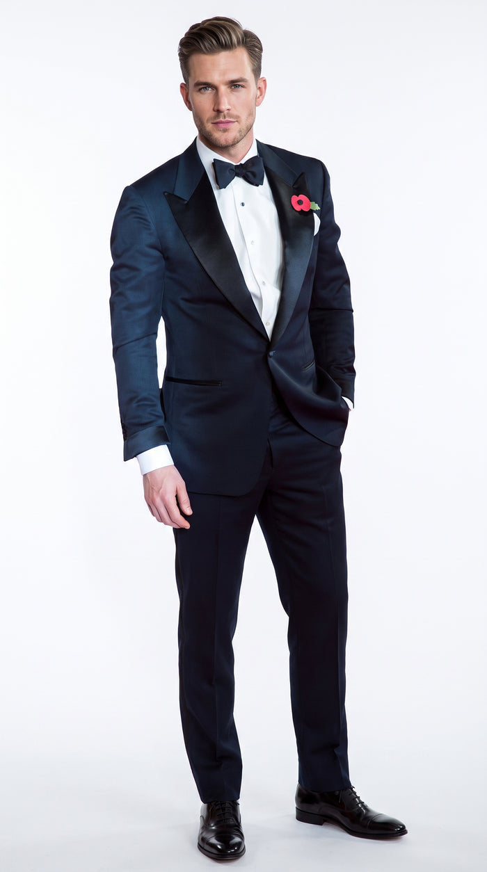 Daniel Craig Suit Midnight Blue Besom Two Pockets james bond Tuxedo