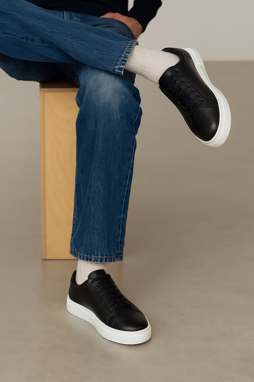 Belvedere Matteo Black Genuine Crocodile Dress Shoe