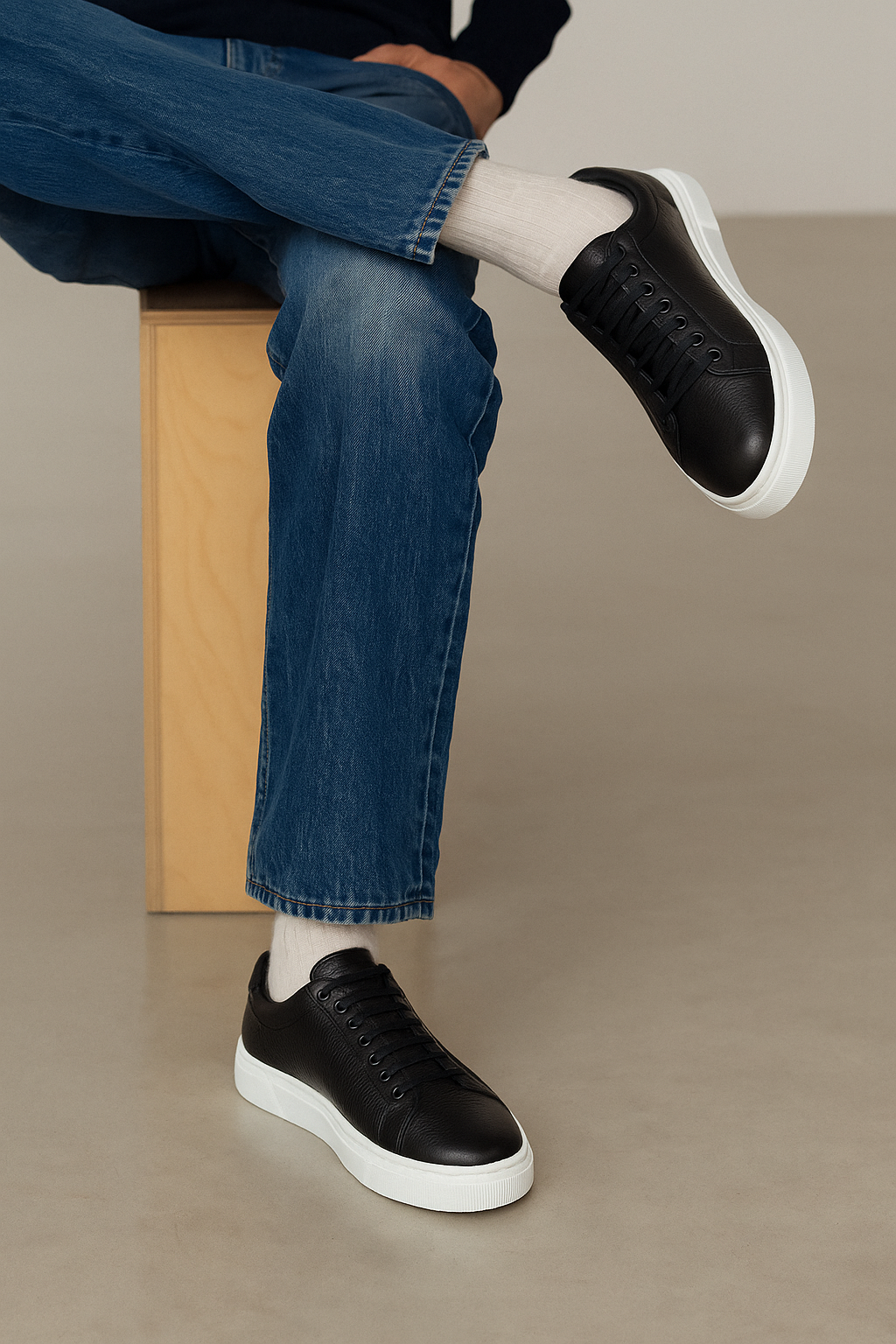 Belvedere Matteo Black Genuine Crocodile Dress Shoe