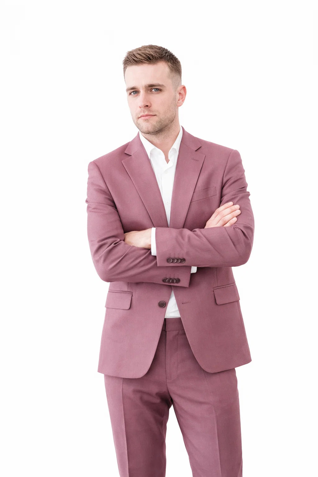 Mauve Groom Suit - Mauve Wedding Suit