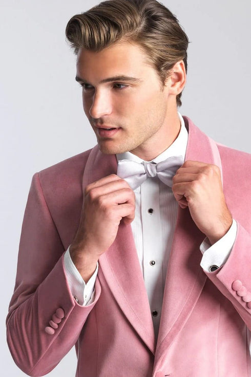 Velvet Blazer - Mens Blazer - Dinner Jacket "Venice" Dusty Rose Velvet Dinner Jacket - Separates