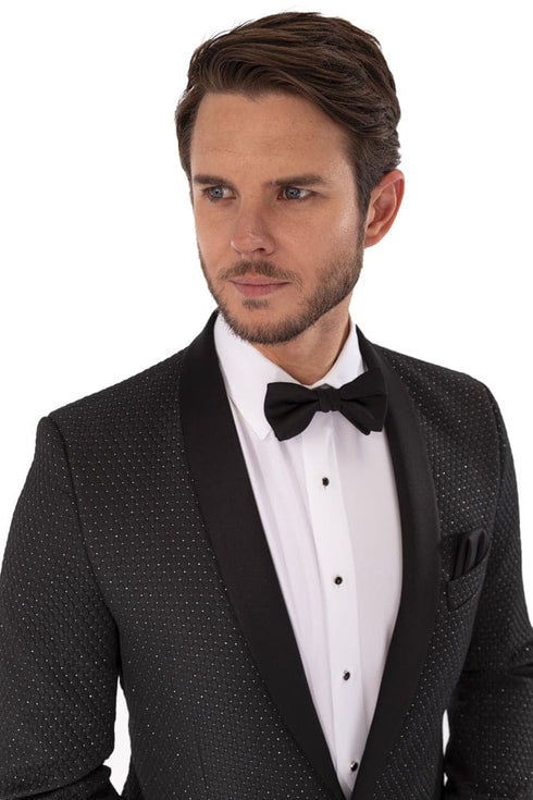 Western Suit - Trajes Para Hombres - Cowboy Formal Attire - Trajes De Novio - Shawl Lapel Black