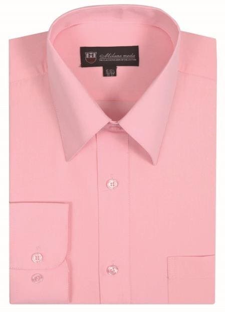 Cheap Mens Dress Shirt Pink Discounted Affordable Shirt  $35 - AlbertoNardoniStore