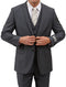 Men's 2 Button Front Closure Grey Pinstripe Slim Fit Suit